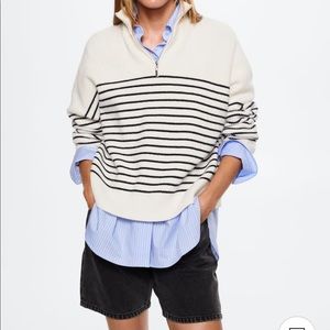 Mango Striped knit sweater.